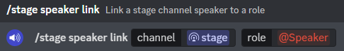 Stage Speaker Linking a channel